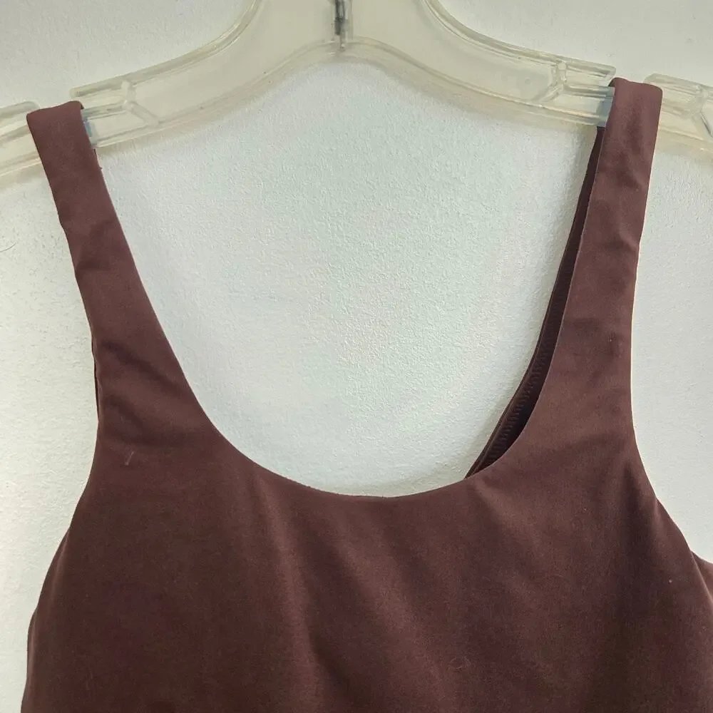 Aerie Offline Real Me Recharge Minimal Support Bra Longline Brown Women Medium